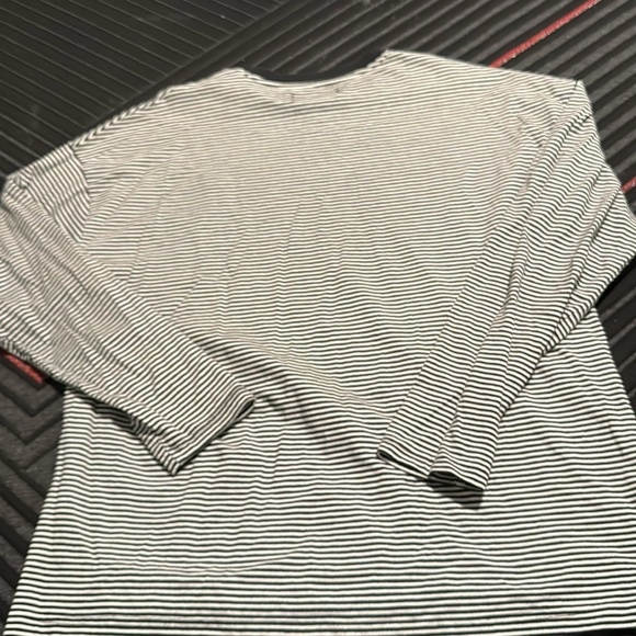 Striped Black and White Men's Shirt - Picture 2 of 3